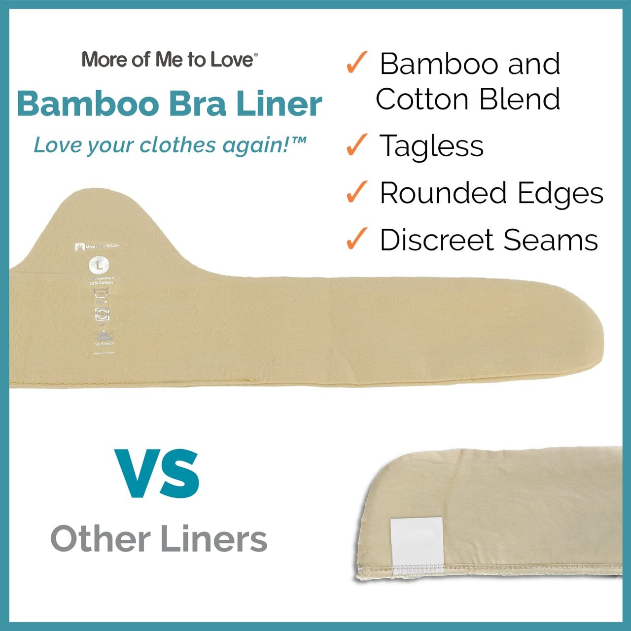 Tag-Free Viscose and Cotton Blend Bra Liners (XXL) – Comfortable Soft Materia…