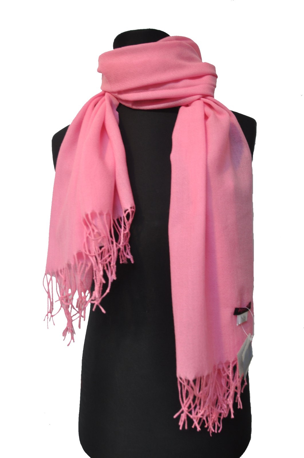 Lady’s Pink double panel color 100 % wool pashmina Long shawl