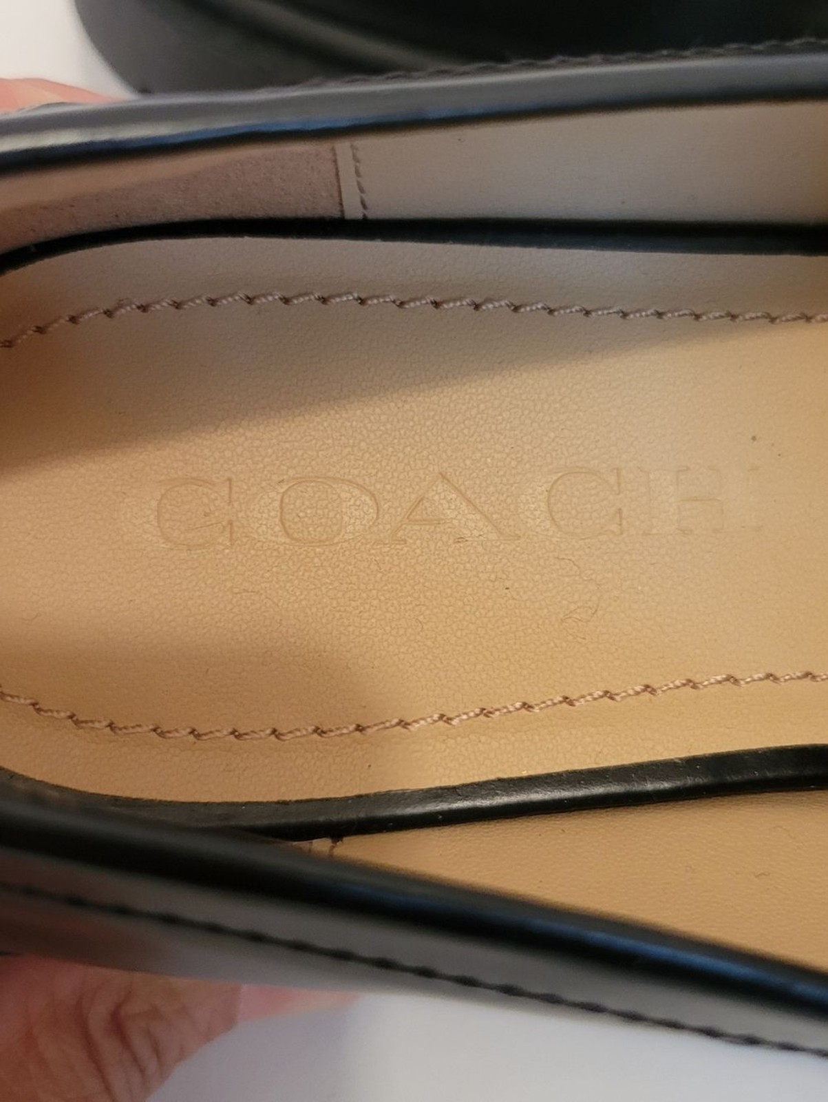Coach Leah Shearling Platform Loafers Black Leather CX033 Size 8B NIB