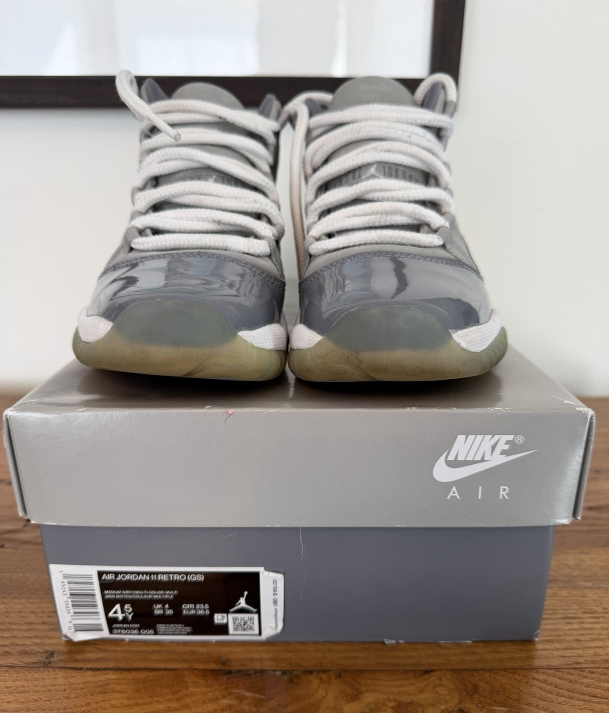 Nike Air Jordan 11 Retro Cool Grey GS 4.5Y 378038-005 w/ OG Box