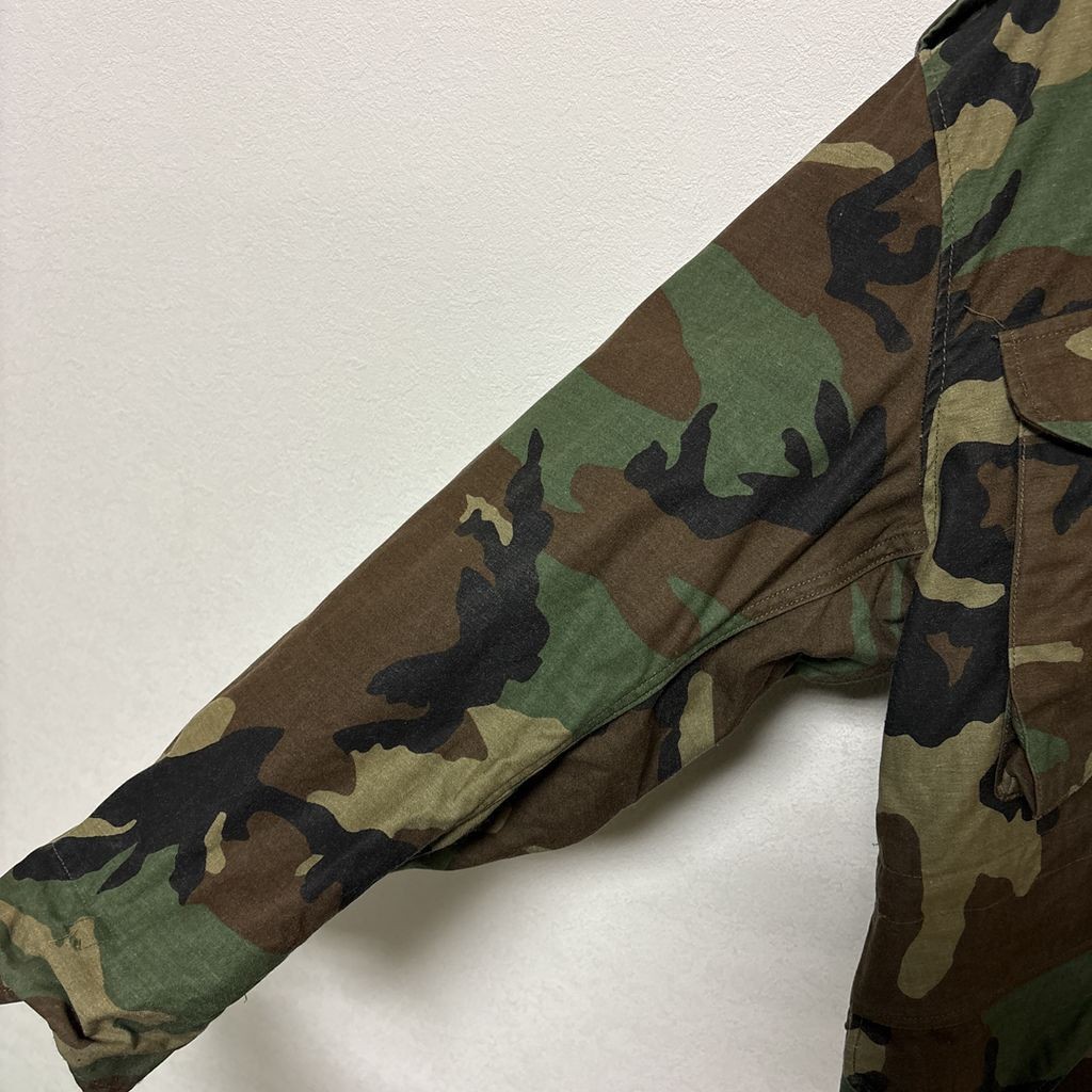 【US ARMY】 86年納入 米軍 実物 M-65 ウッドランドカモ フィールドジャケット S-3672