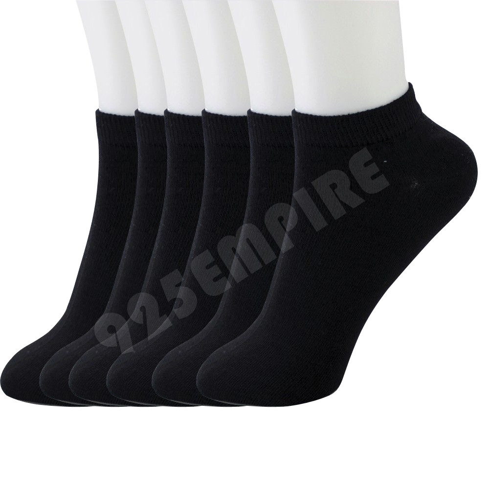 Lot Black Ankle/Quarter Crew Men’s Sport Socks Cotton Low Cut Size 9-11,10-13