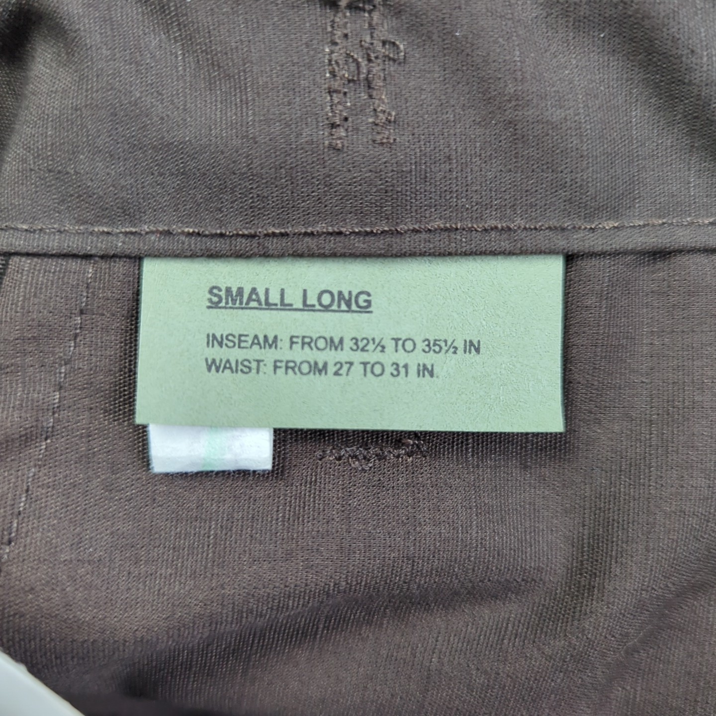 TRU-SPEC Mens Pants Small Long Brown BDU RIP-STOP TACTICAL CARGO NWT
