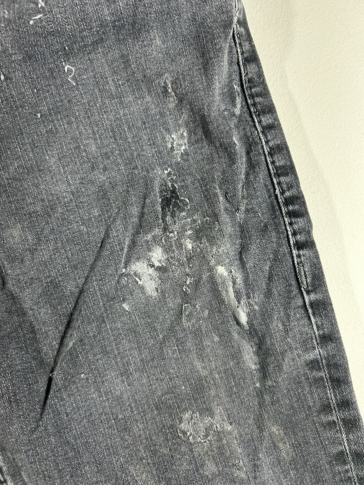 (Super Thrashed Distressed) True Religion Ricky Flap Big T Jeans 32×32 Grey