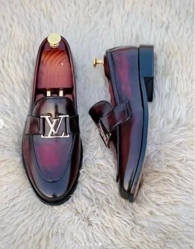MENS HANDMADE LEATHER SHOES, FASHION LOAFERS SHOES FOR MENS, BURGUNDY