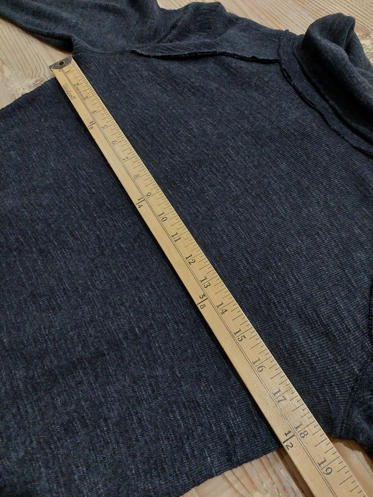 Free People Womens Mock Neck Split Back Long Sleeve Size Small Gray