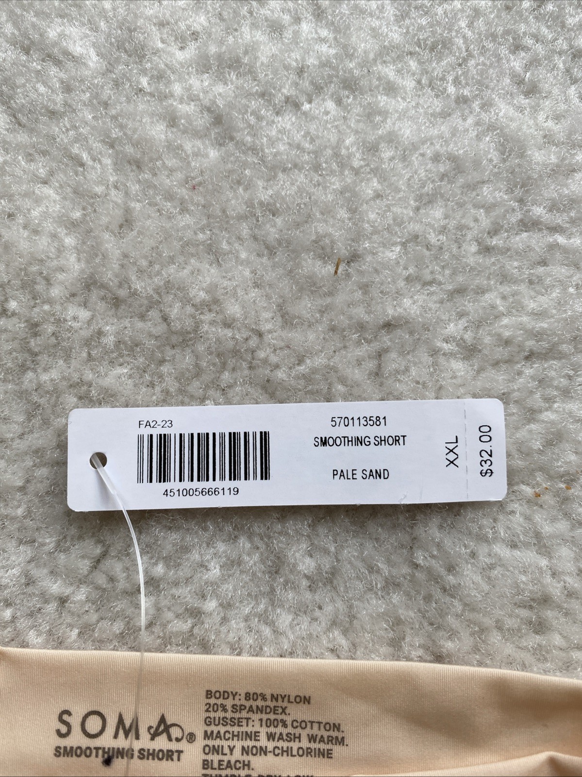 Soma XXL Smoothing Short Pale Sand