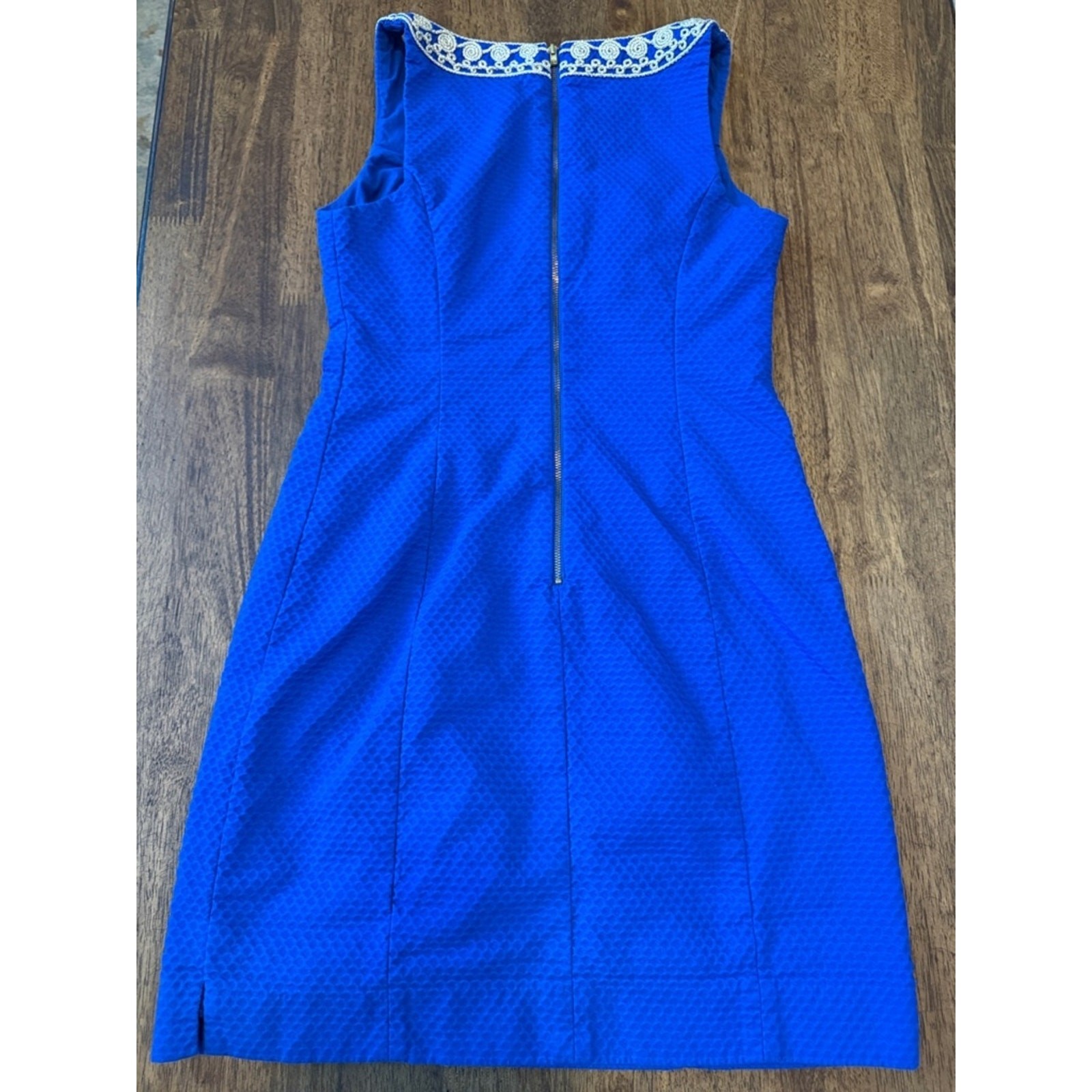Lilly Pulitzer Royal Blue Sleeveless Embroidered Mini Dress