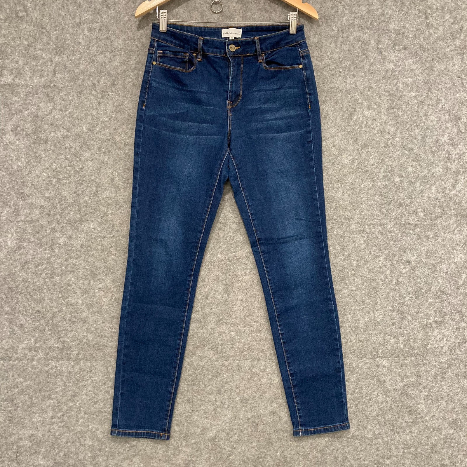 Grab Denim Womens Jeans Size 29 Blue Skinny Mid Rise Zip Cotton Blend 55027