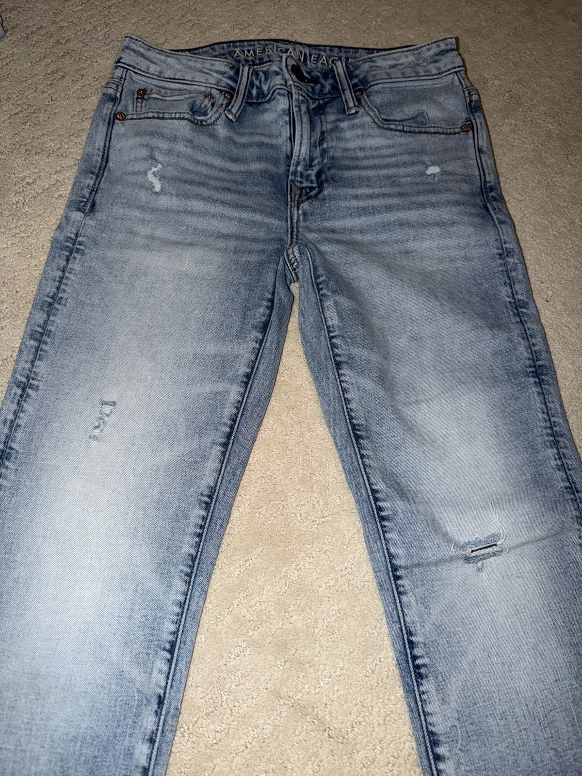American Eagle AirFlex Light Wash Stretch Skinny Jeans Size 28×28 men teen