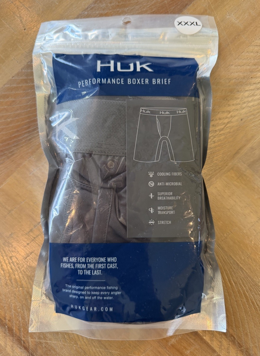 HUK Fish Wagon Boxer Brief H5000045-013 Volcanic Ash Mens Size XXXL / 3XL NWT