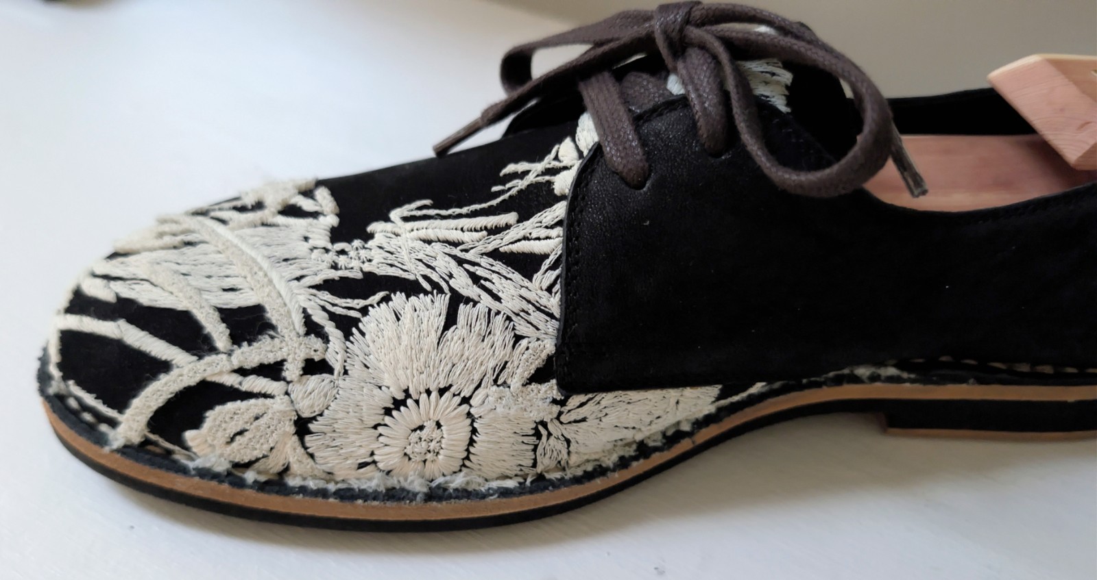 Ann Demeulemeester Mens Embroidered Leather Derby Shoe SS 2015 Runway Size45 NEW