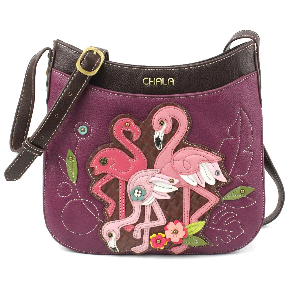 Chala FLAMINGO GROUP Crescent Crossbody (Purple) NWT