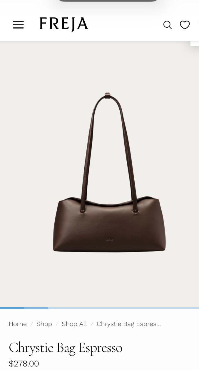 Freja New York Women’s Brown Pebbled Medium Shoulder Bag Magnetic Gold Hardware