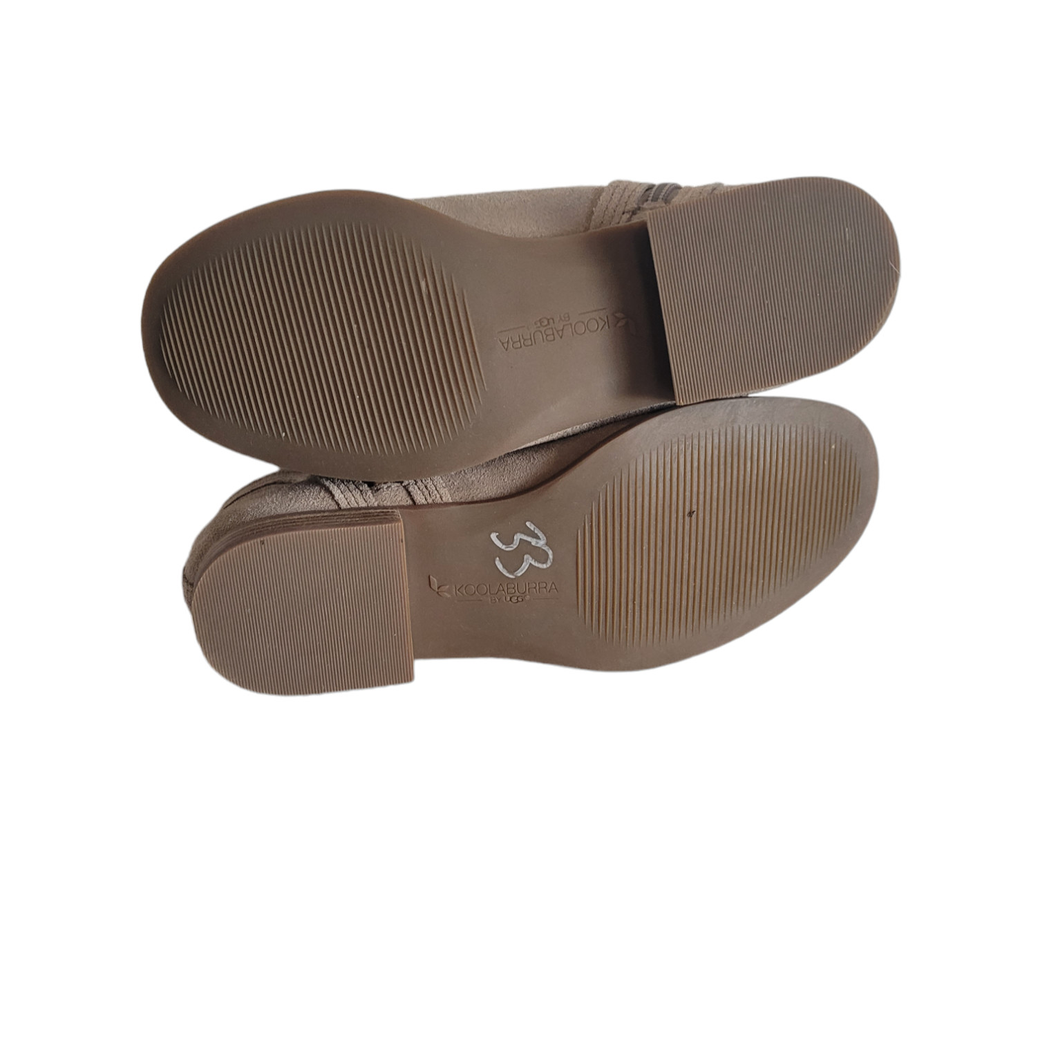 Koolaburra by UGGS Women’s Tan Side Zip Round Toe Ankle Booties Size 6