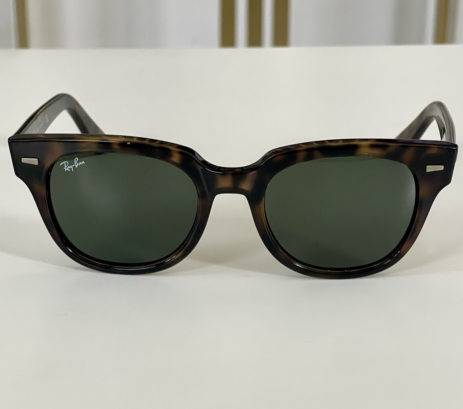 Ray-Ban Meteor RB 4168 710 3N 50-20 Tortoise Shell Light Havana Sunglasses Italy