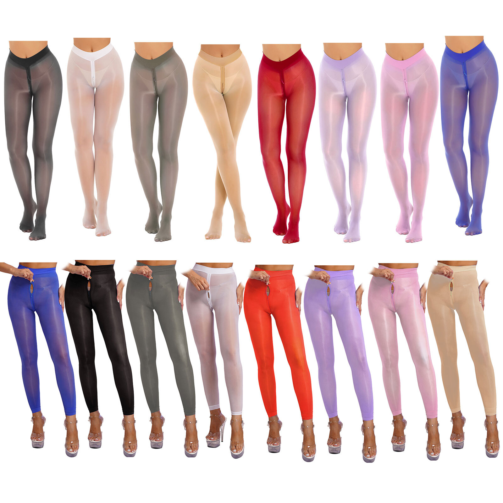 US Womens Pantyhose Tights Compression Lingerie Fitness Trousers Solid Color