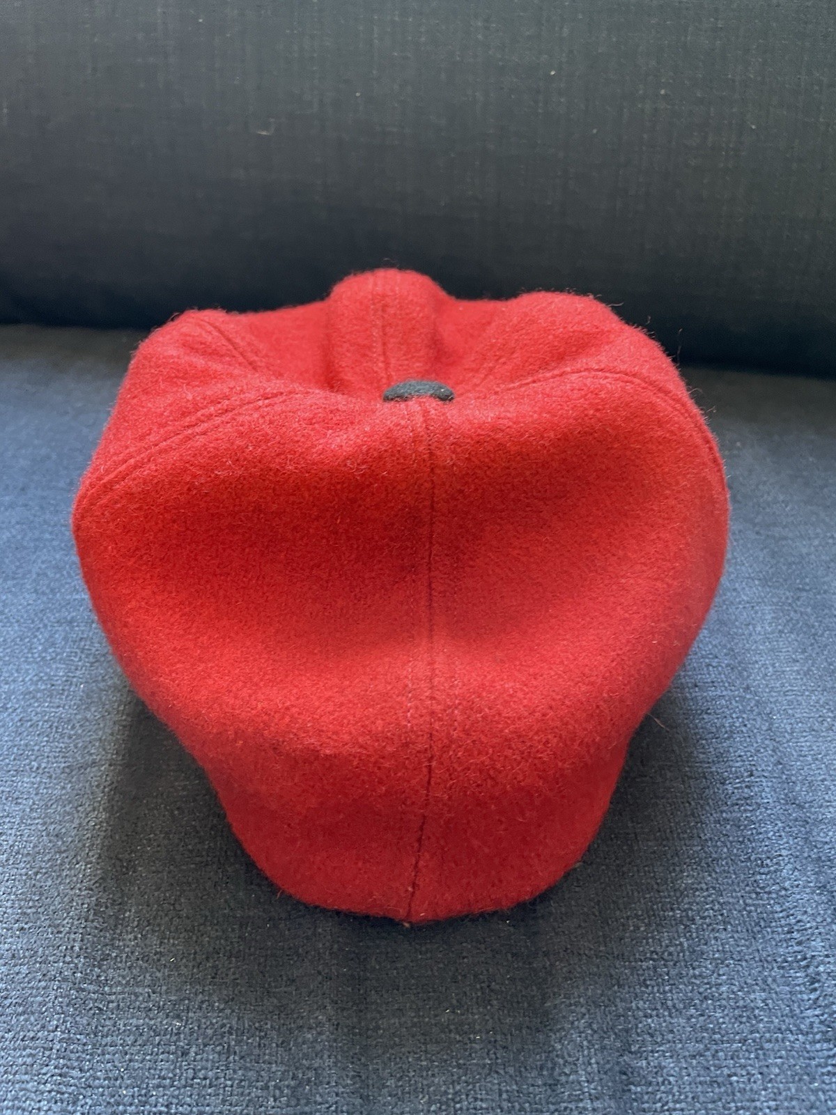 Vintage Red Wool Baseball Hat 7 1/2-7 5/8 Made In The USA
