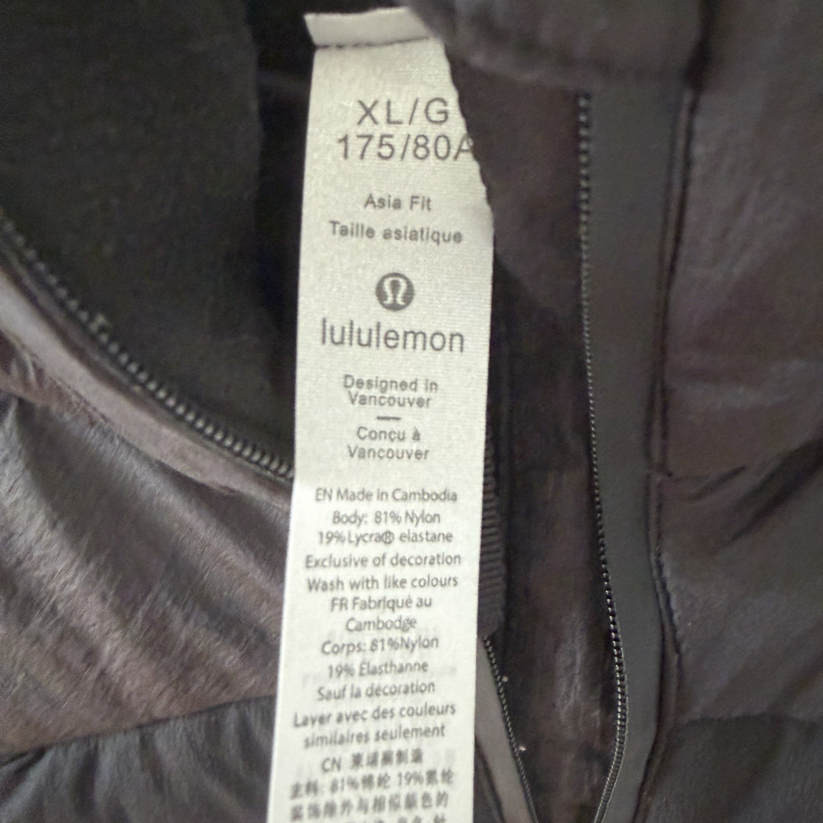 Lululemon Down For It All Women’s Puffer Jacket XL