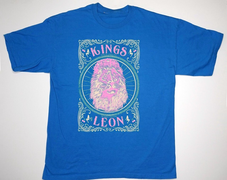 Kings Of Leon Poster Tour Royal Blue Cotton Men Women Tee Shirt S-5XL UU433