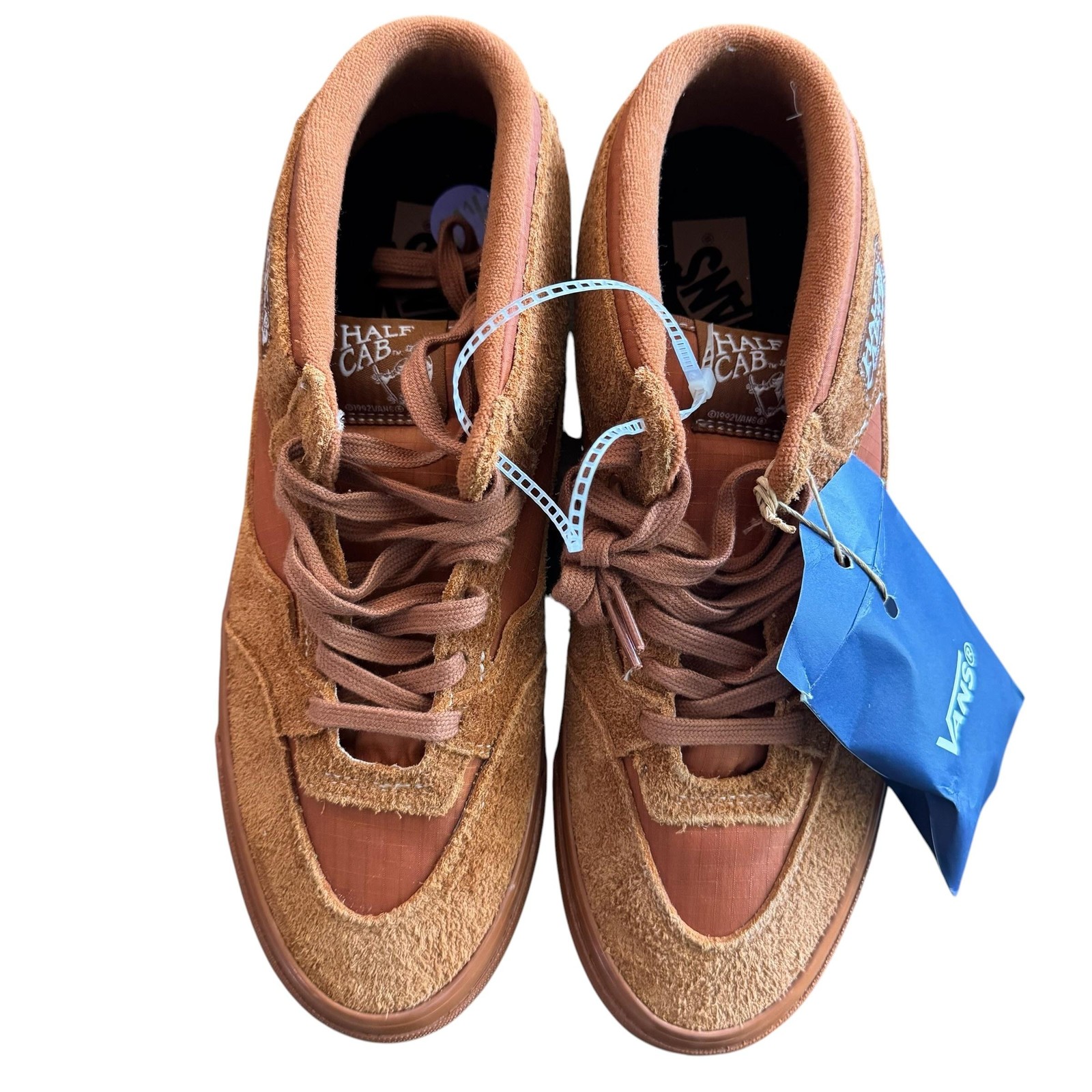 Vans Half Cab Shoes Mens Size 11.5 Brown Suede Mid Top Skate Sneakers Casual