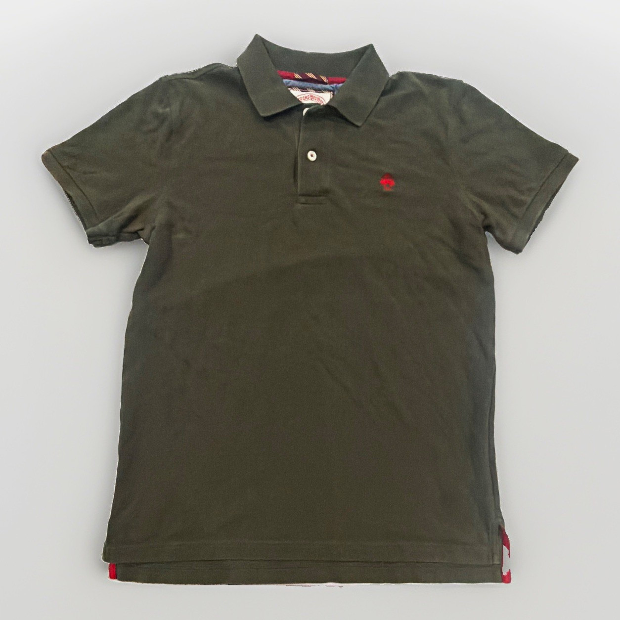 Brooks Brothers Men’s Green Solid Knit Polo Shirt M Short Sleeve. C11