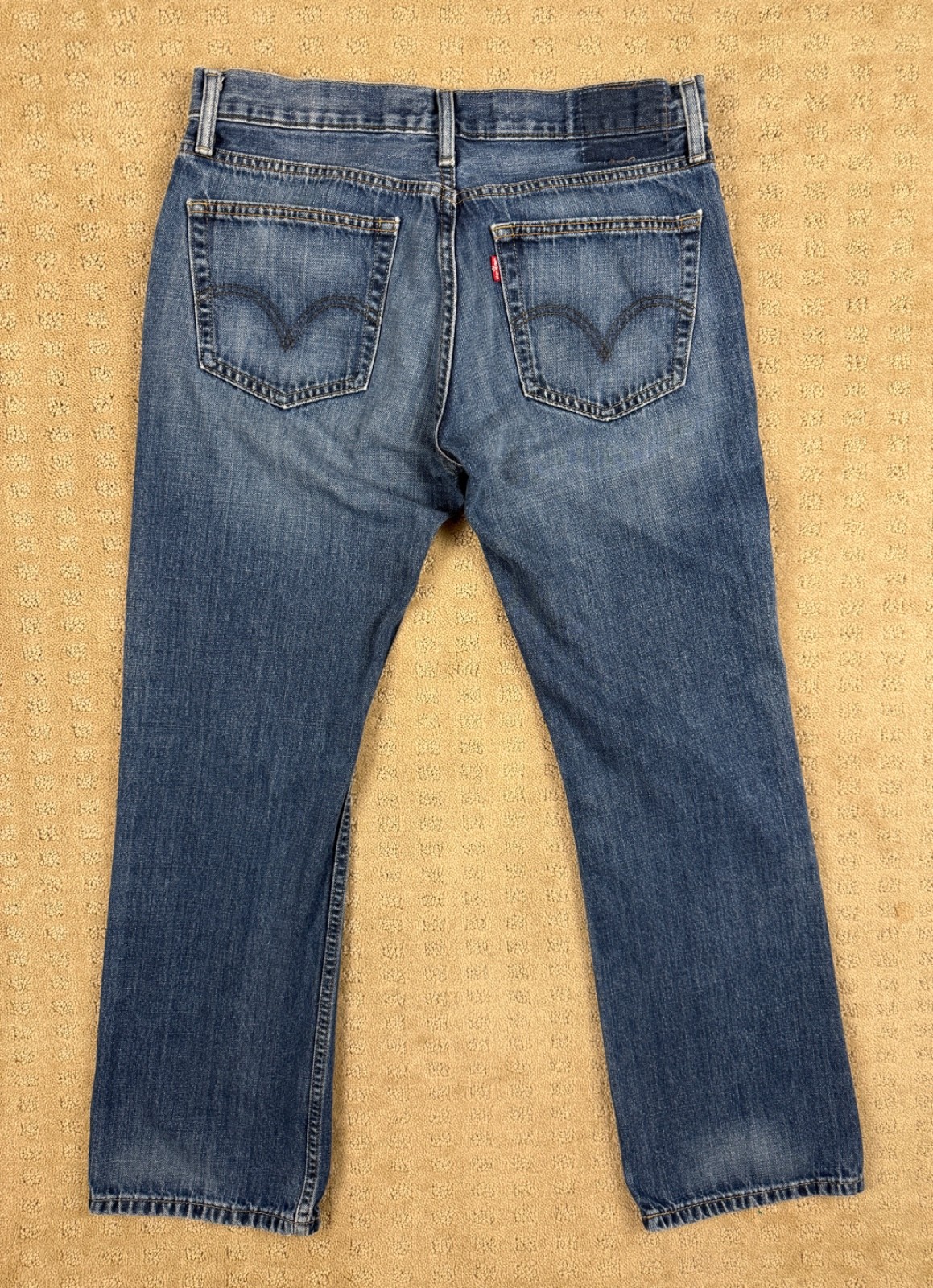 Men’s Levi’s 527 Bootcut Western Red Tab Blue Jeans Patchless 32×28 #1096