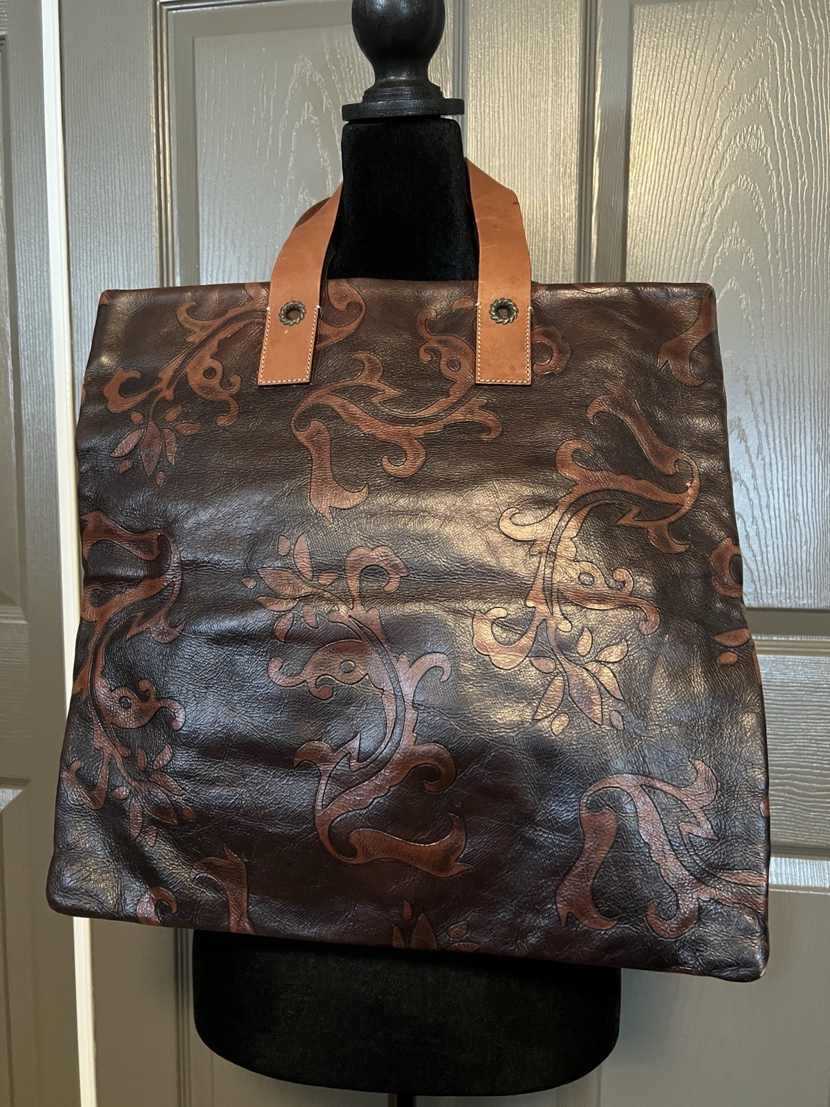 Genuine Leather Falor Tote Bag Shoulder Bag