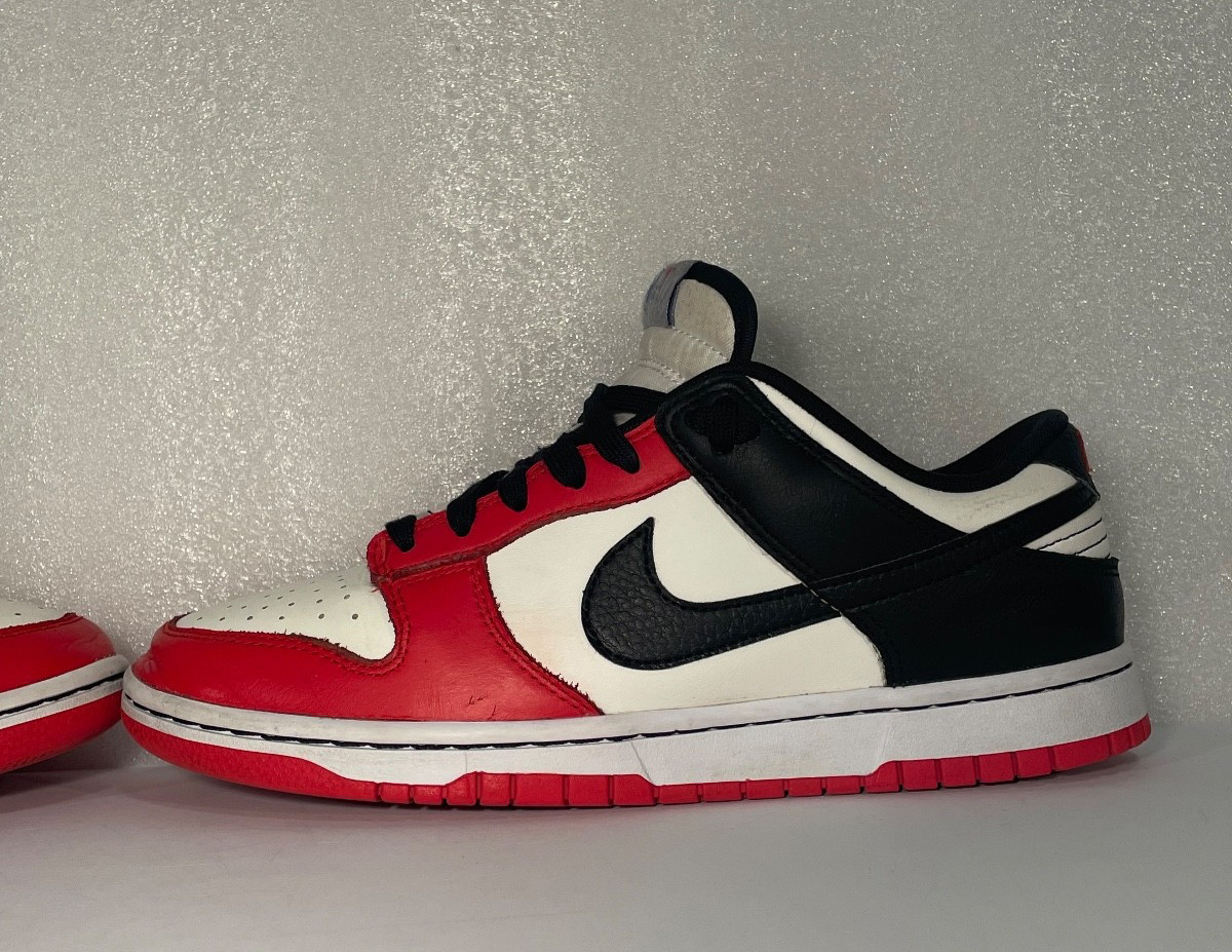 NIKE MENS SIZE 8 NBA DUNK LOW 75TH ANNIVERSARY CHICAGO BULLS RED DD3363-100