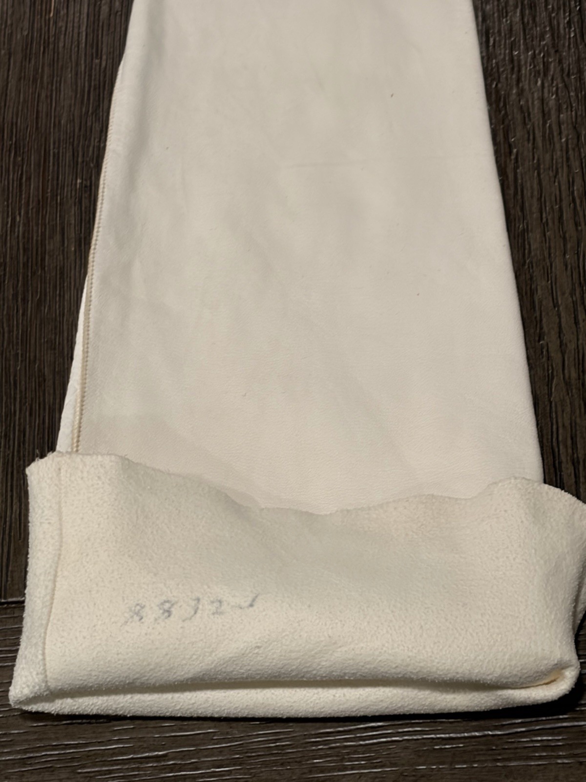 Vintage Women’s Ivory Leather Long/Opera Length Gloves Pair, Button Accent, 6.75