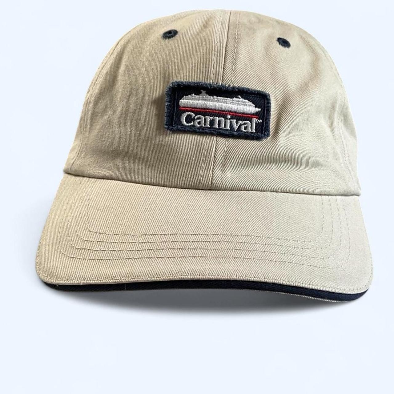 NWTs VTG Carnival Cruise Lines AHEAD Travel Khaki Adjustable Dad Hat