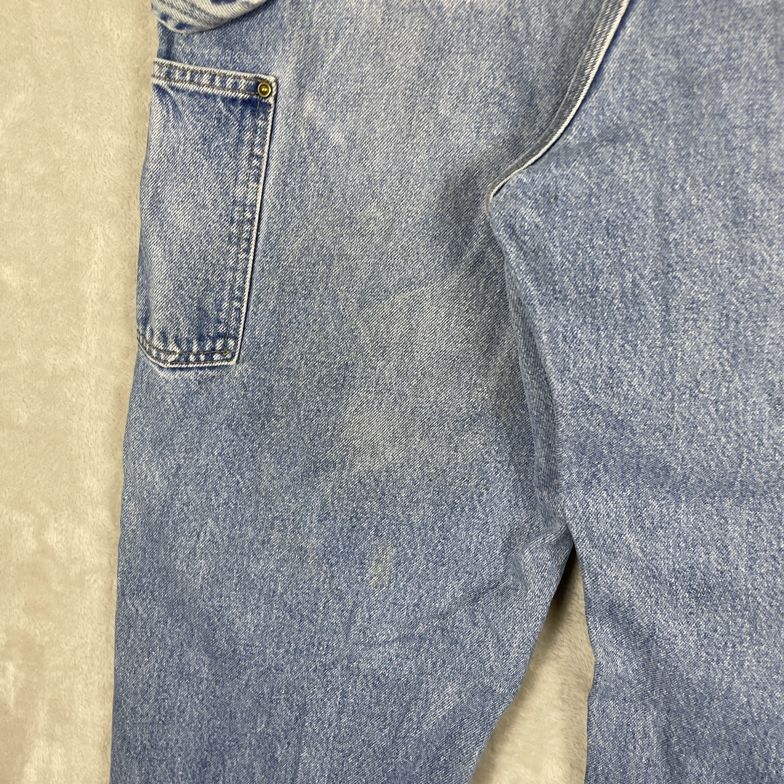 Vintage Carhartt Double Knee Jeans Mens 36×34 B73 DST Distressed Denim Pants