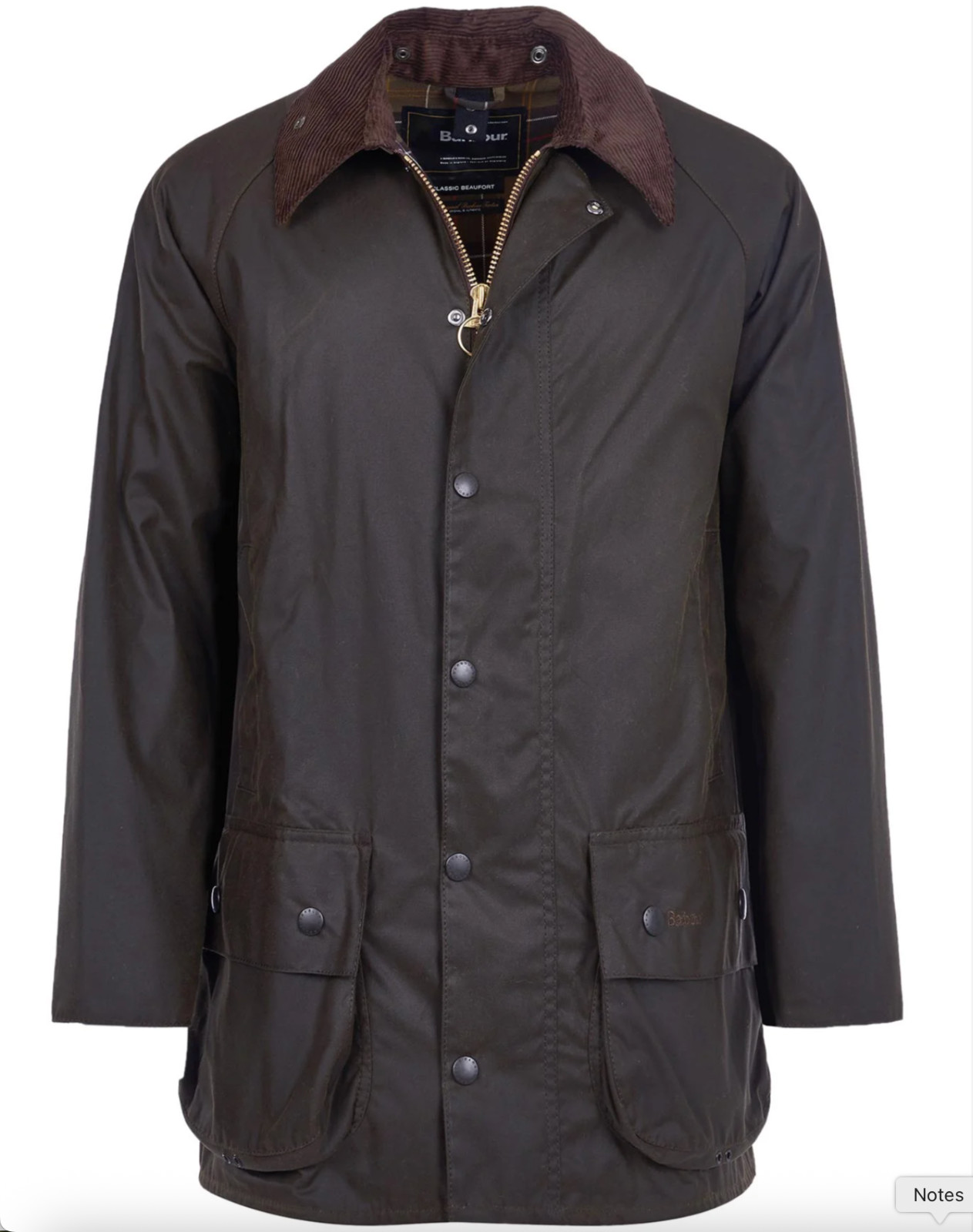Barbour Beaufort Waxed Jacket OLIVE Size 48 Mens Coat England Hunting NEW W TAGS