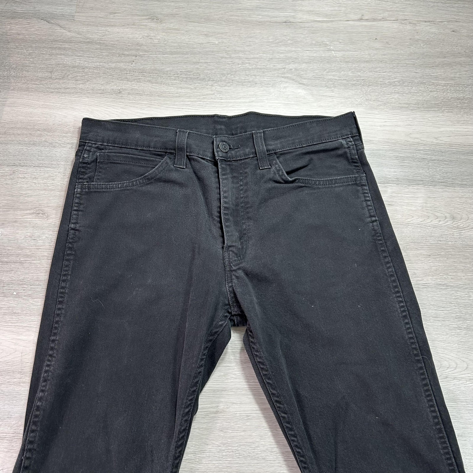 Levis 513 Jeans Mens 32×30 Black Slim Straight Stretch Denim Dark Wash Pants