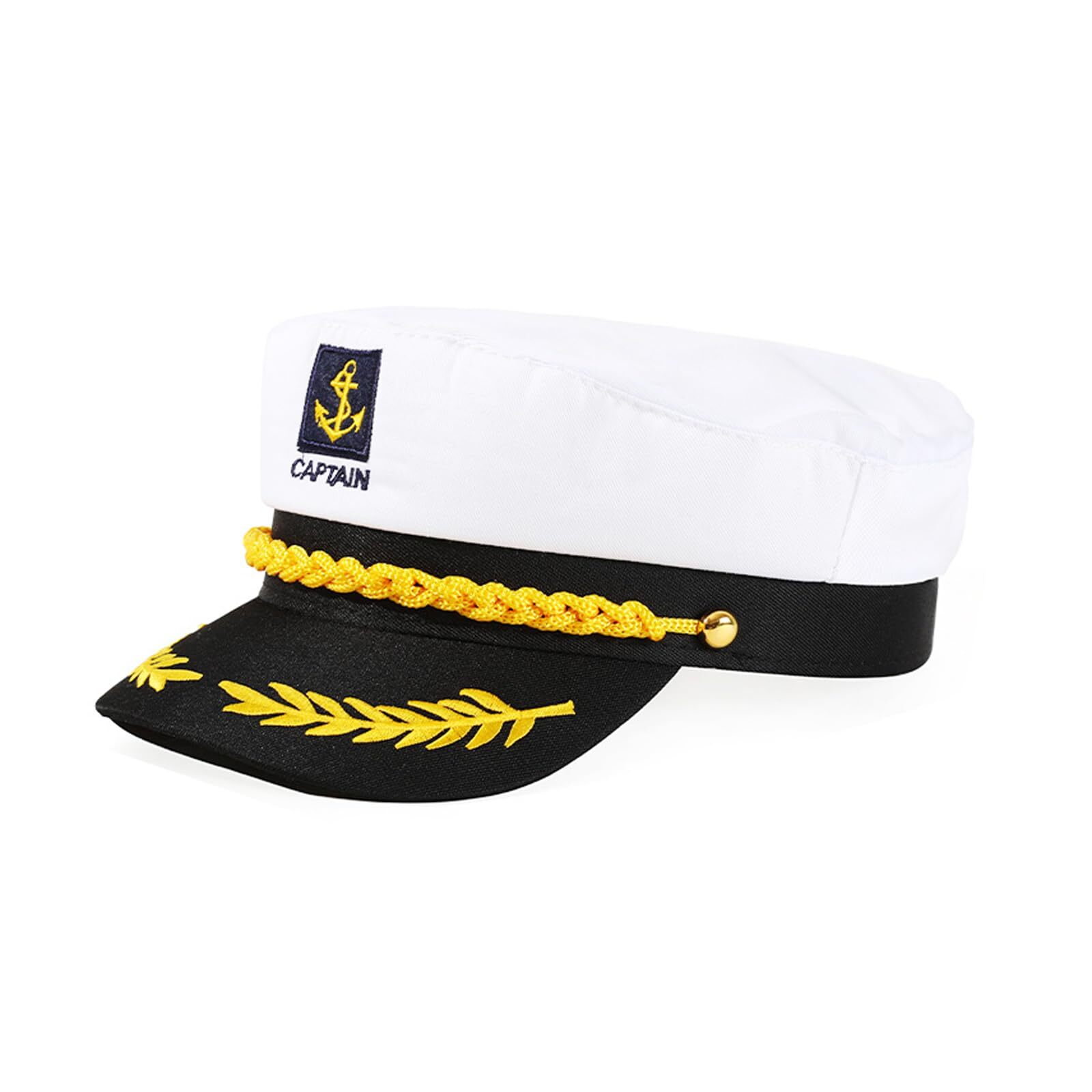 Soochat Captain Hat Nautical Sailor Skipper Hat Ship Yacht Boat Sailor Navy M…