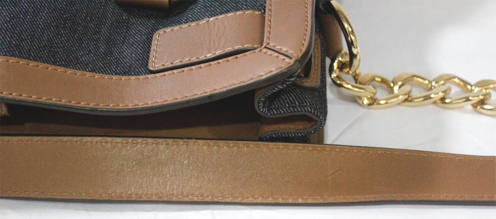 Michael Michael Kors Women’s Corner Frame Hamilton EW Satchel MP7 Dark Denim NS