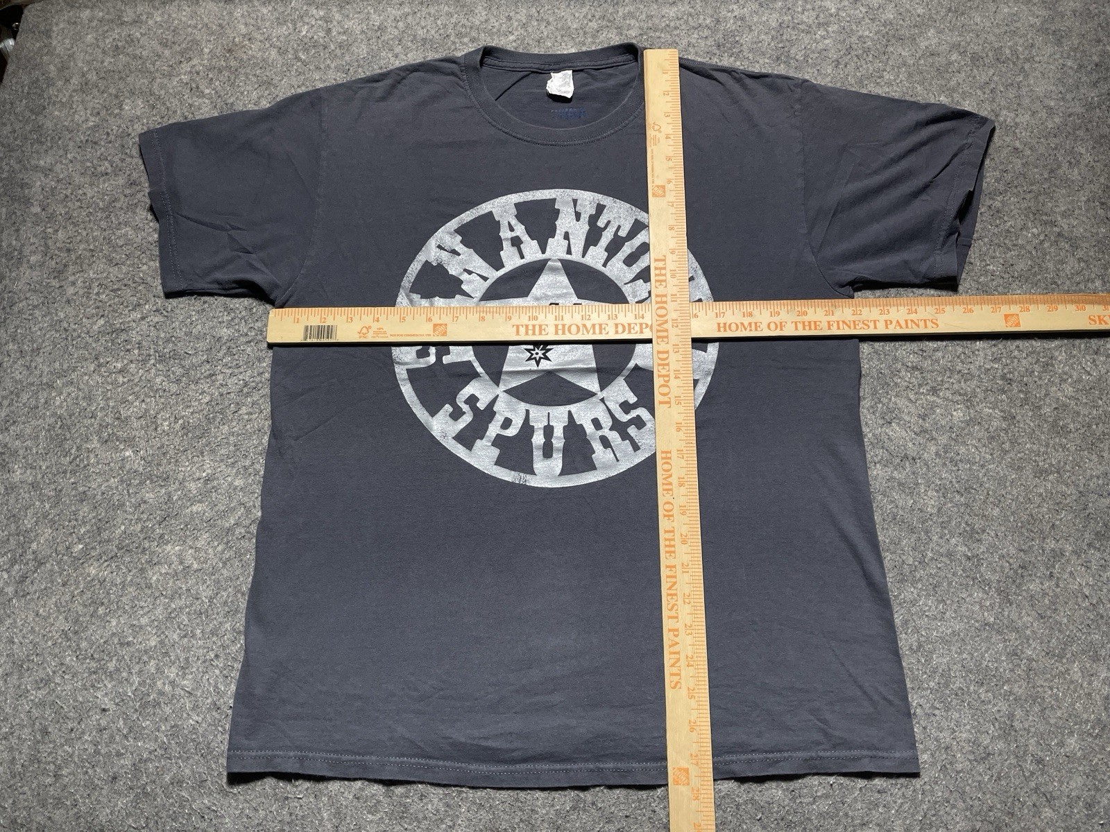 Gray San Antonio Go Spurs Go Logo NBA Basketball Champions Large Shirt
