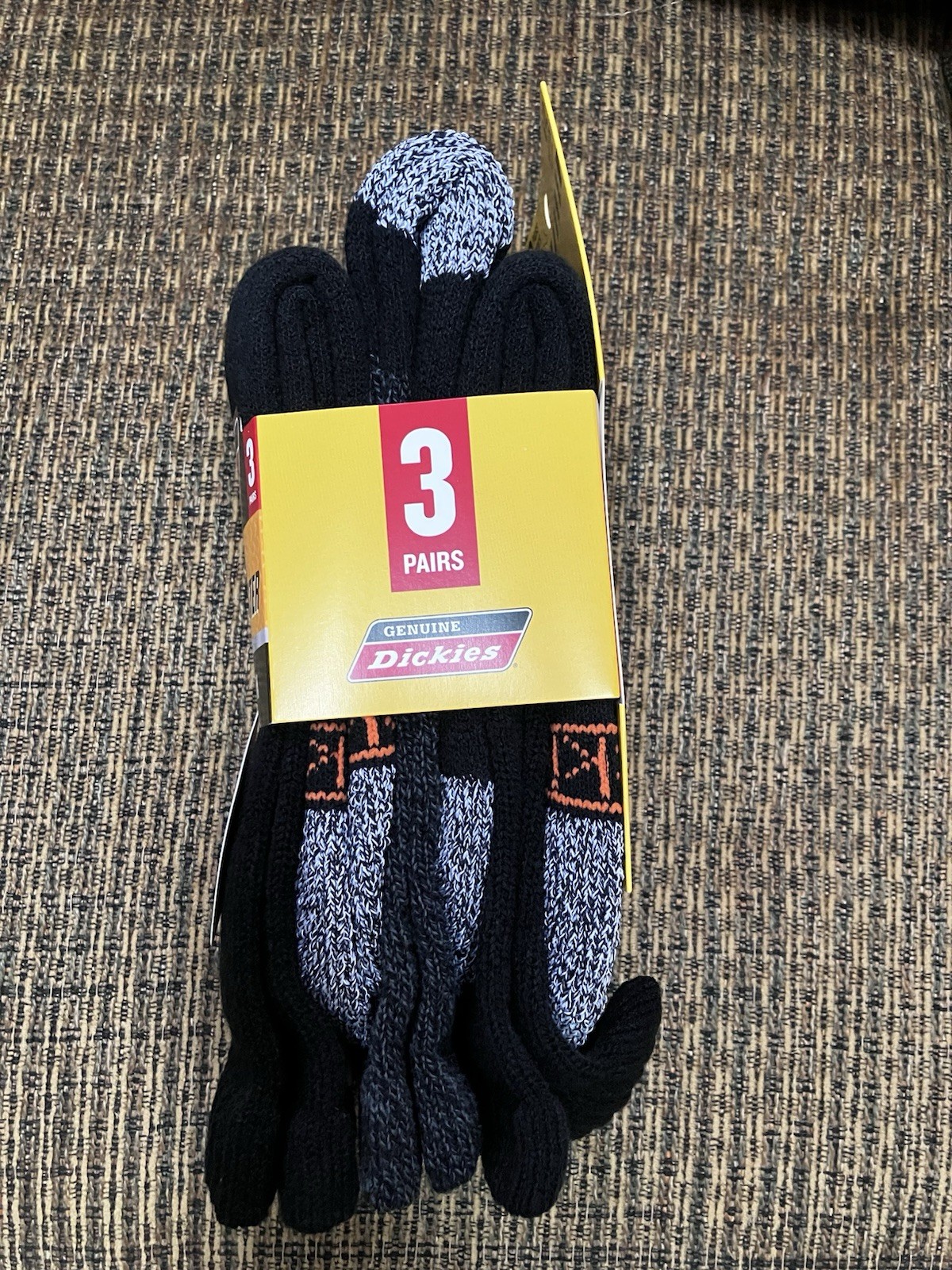 New 3 Pair Dickies Steel Toe Crew Performance Work Socks Nano Glide BLACK Sz6-12