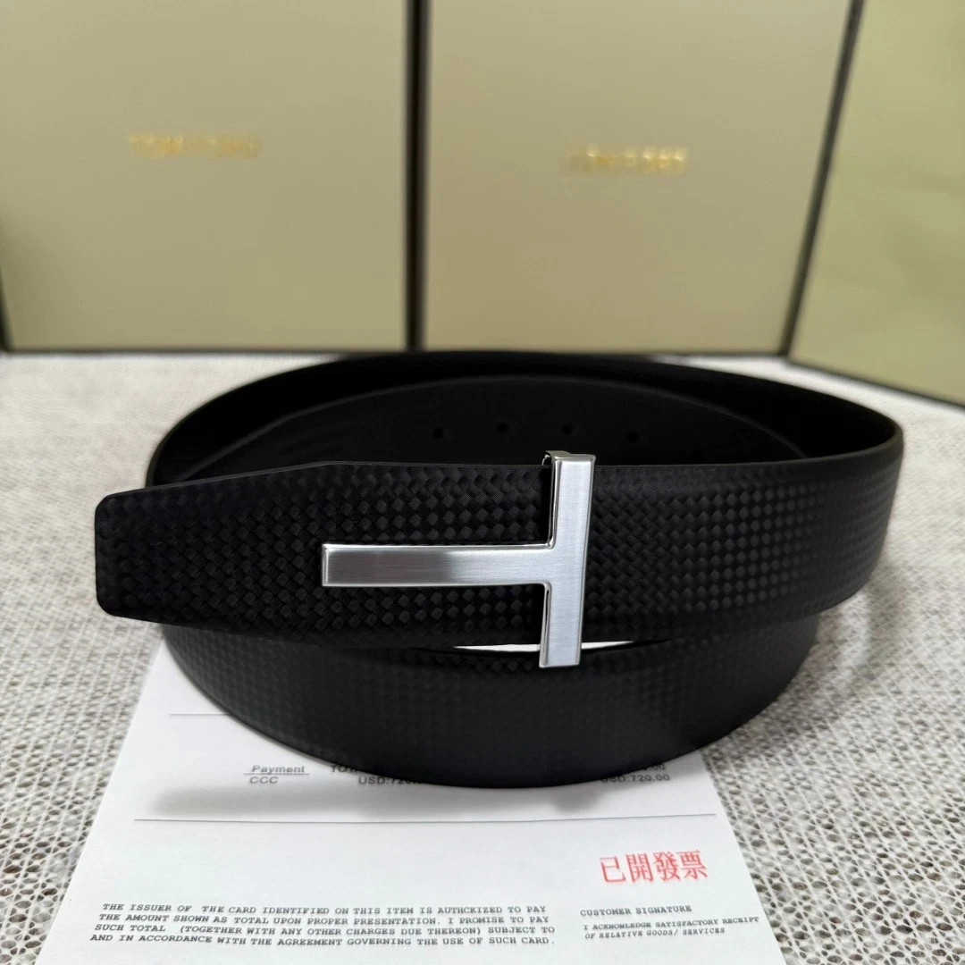 Tom Ford Lychee Pattern Casual/Professional Leather Belt