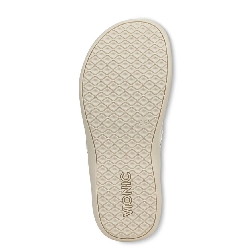 VIONICS Tide 2.0 Toe Post Sandal – Cream Snake Print Leather NEW