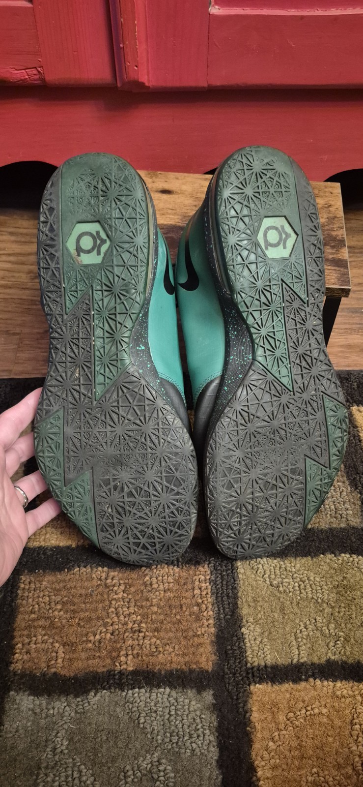 Nike KD 6 Night Vision Size 16 Mens Custom Colorway Green Black Speckled Midsole