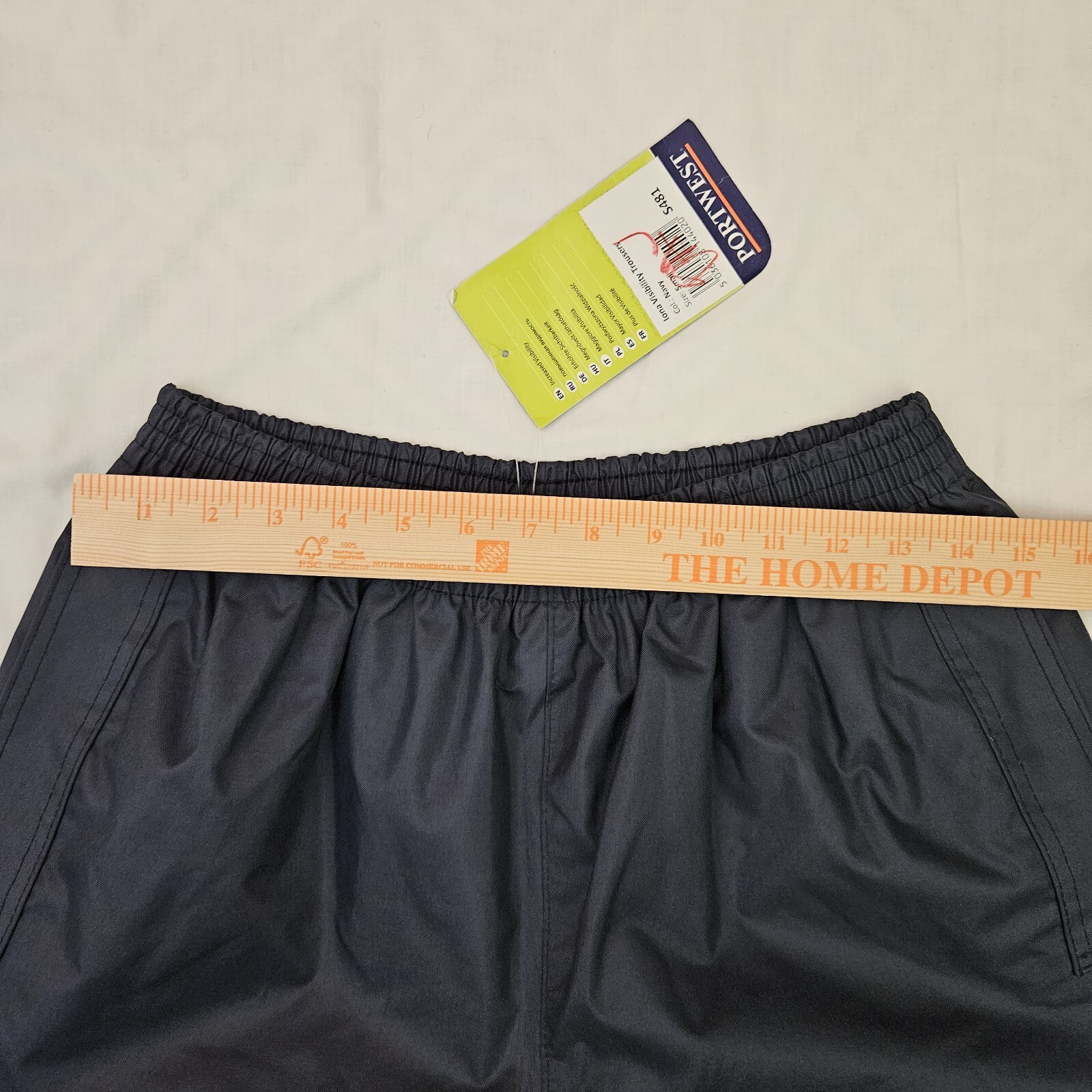 Portwest S481 Iona Lite Pants Hi-Vis Reflective Tape Abrasion Resistant Navy Sml