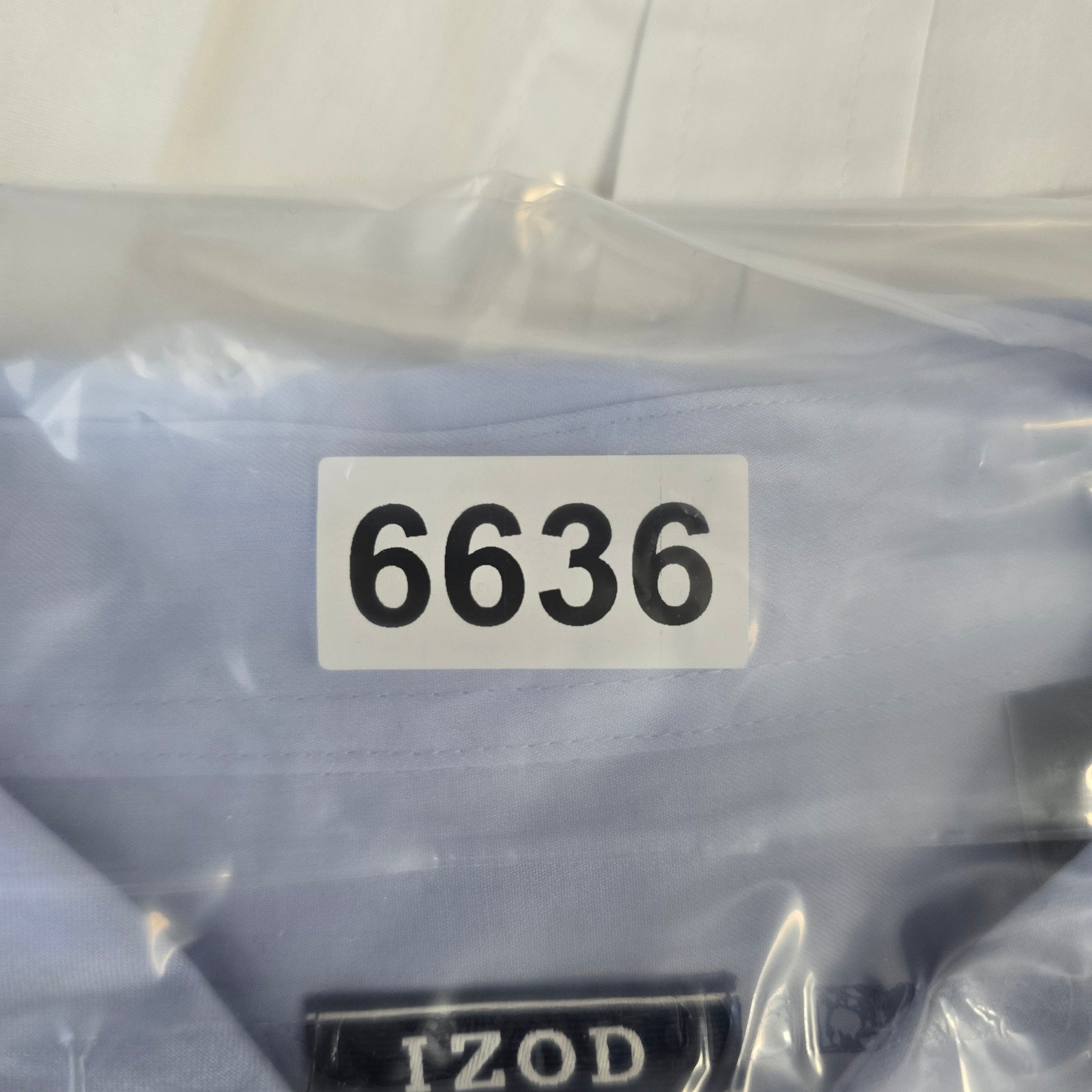 IZOD Button Down Shirt Mens Large Short Sleeve Blue All-Over Stretch Regular Fit