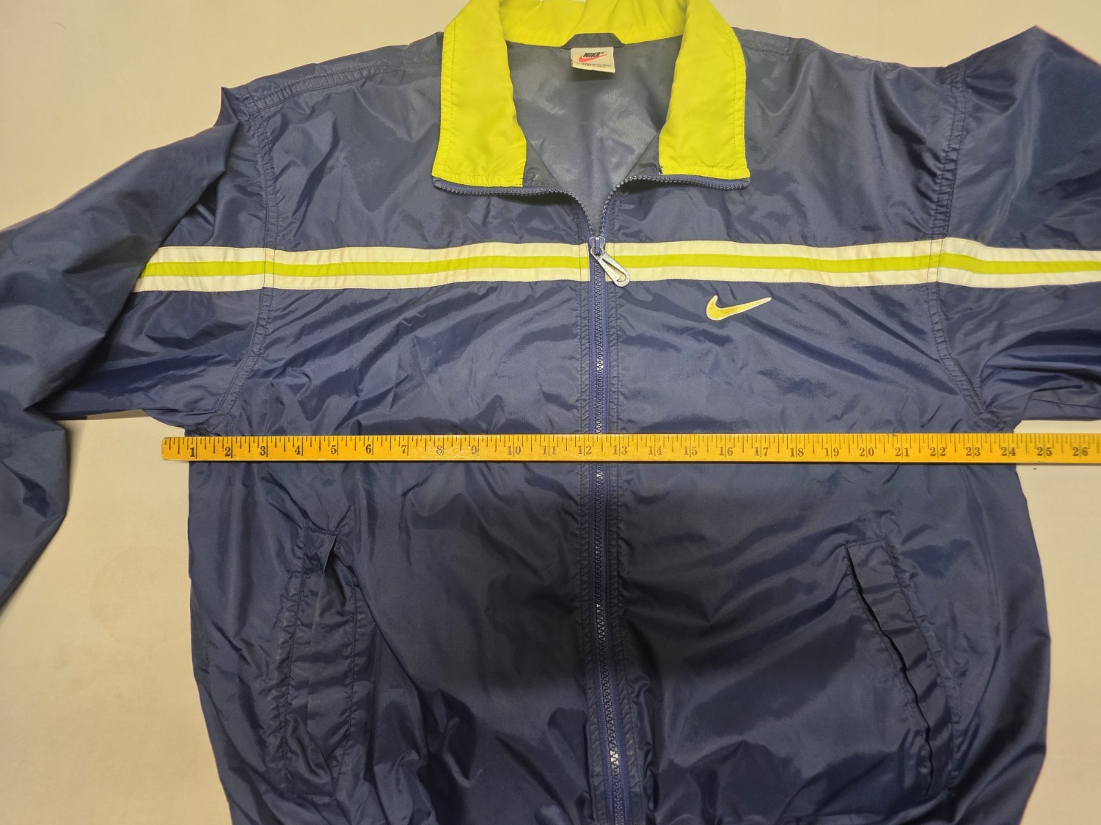 Vintage 90s Nike Windbreaker Jacket Men M Blue Full Zip Lightweight Nylon