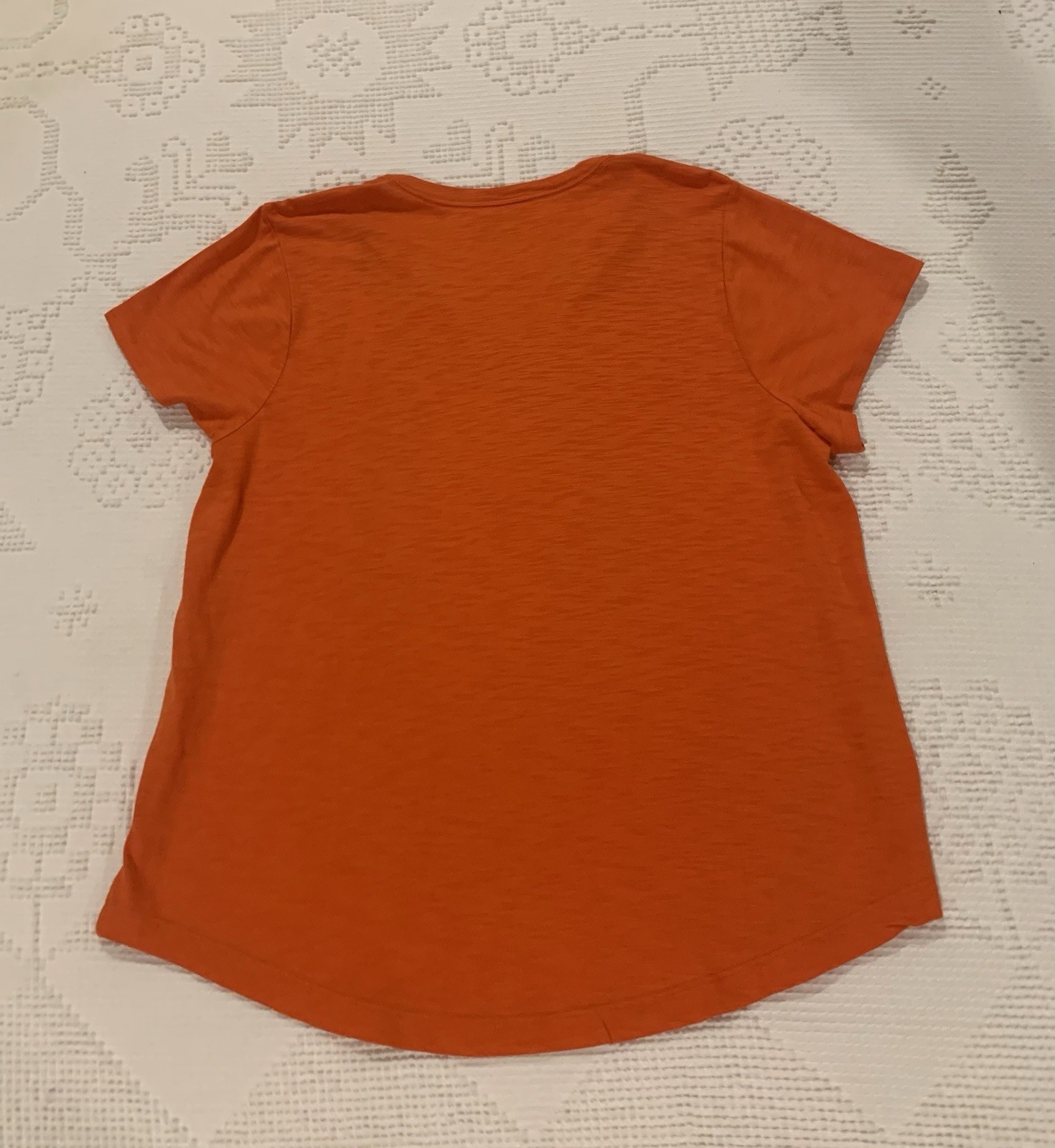 Chico’s Top Cotton Modal Slub V Neck Cap Sleeve Tee T-Shirt NWT $45 Blood Orange