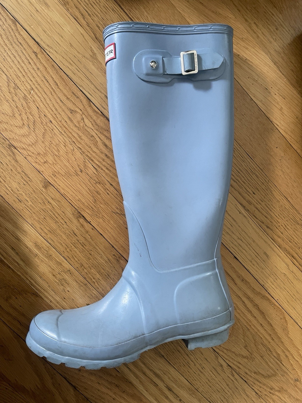 Hunter Original Gloss Waterproof Knee High Rain Boots Women’s Blue US 6M 7F