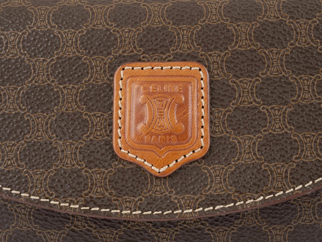 CELINE Macadam MC97 Tote PVC / Leather Brown Unisex Bag #URB376