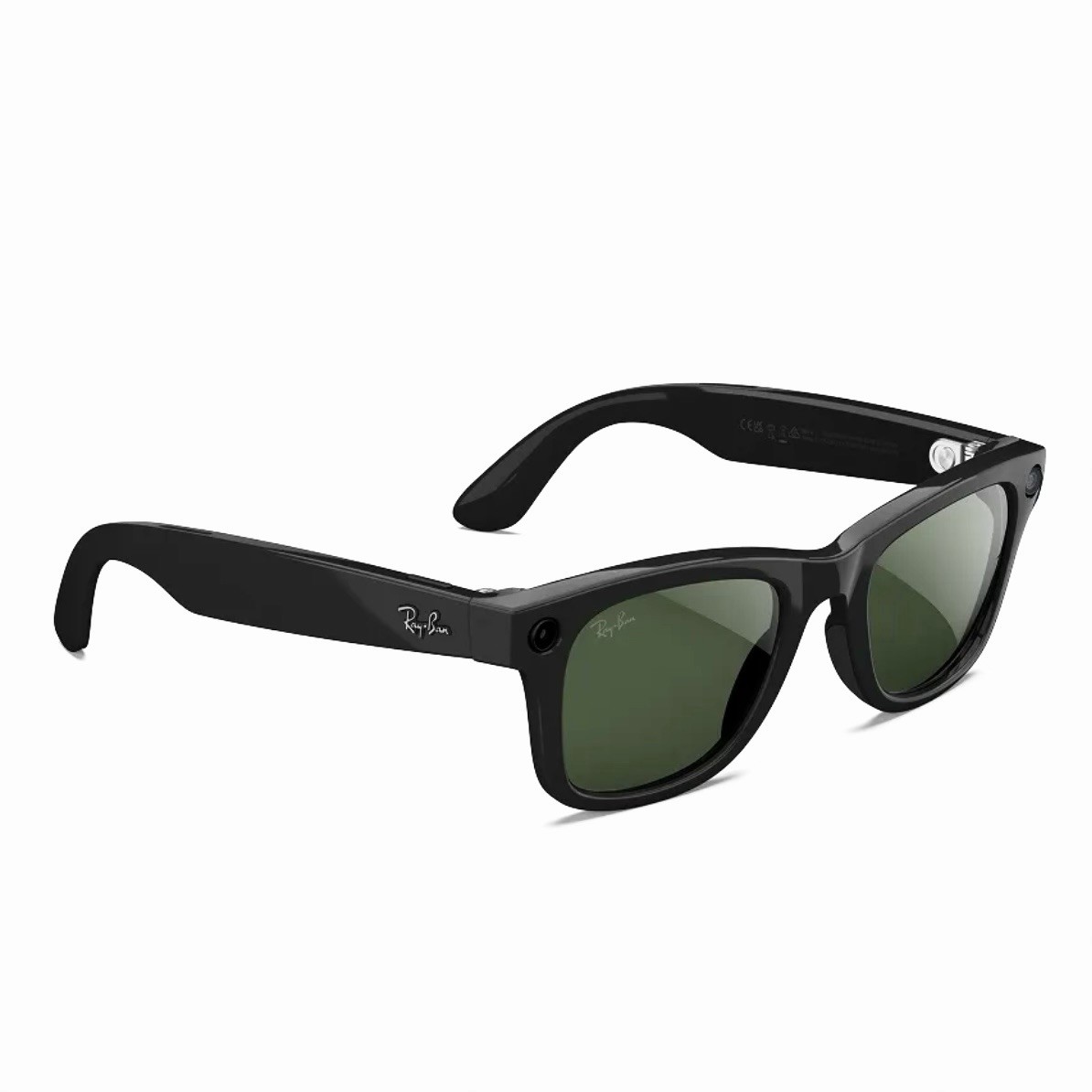 🔥 GEN2 Ray-Ban META Wayfarer Shiny Black W/ Transitions Green Lens 🔥