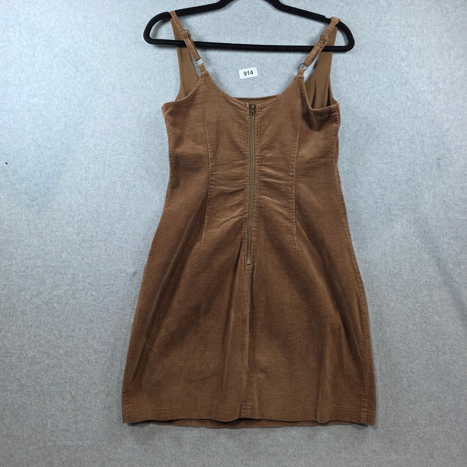 Wild Fable Brown Corduroy Mini Dress Sleeveless Adjustable Straps Size S