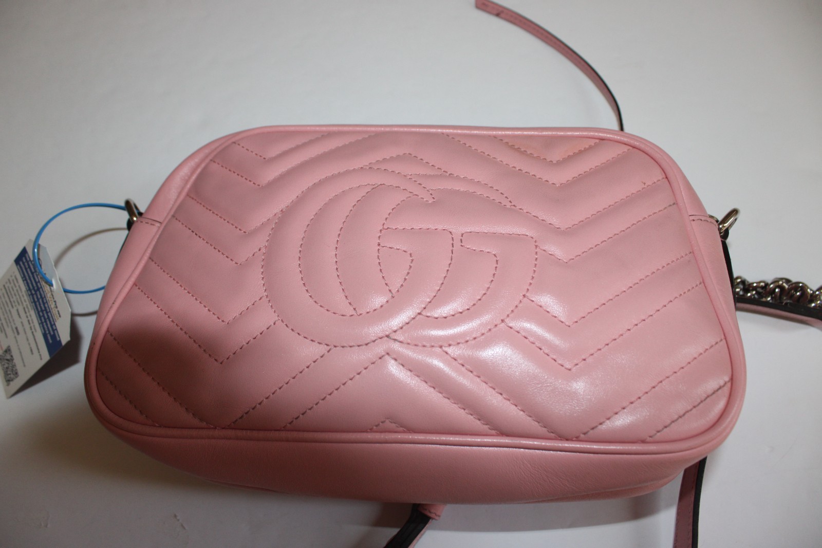 Gucci GG Marmont Shoulder Bag Matelasse Pink Leather Small Handbag